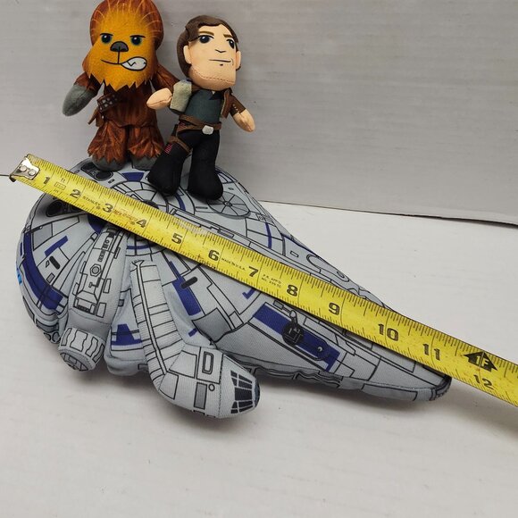 Disney Star Wars Han Solo Chewbacca Plush Millennium Falcon Stuffed Figure Doll - Picture 10 of 10